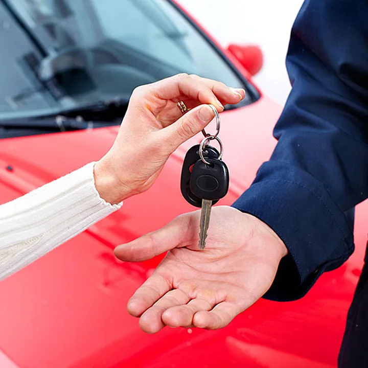 Customer Handing Over Keys